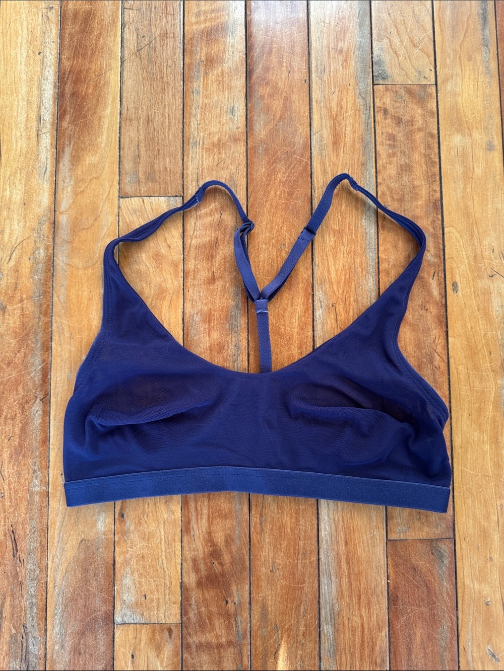 Parade Navy T-Back Mesh Bralette - Women Intimates